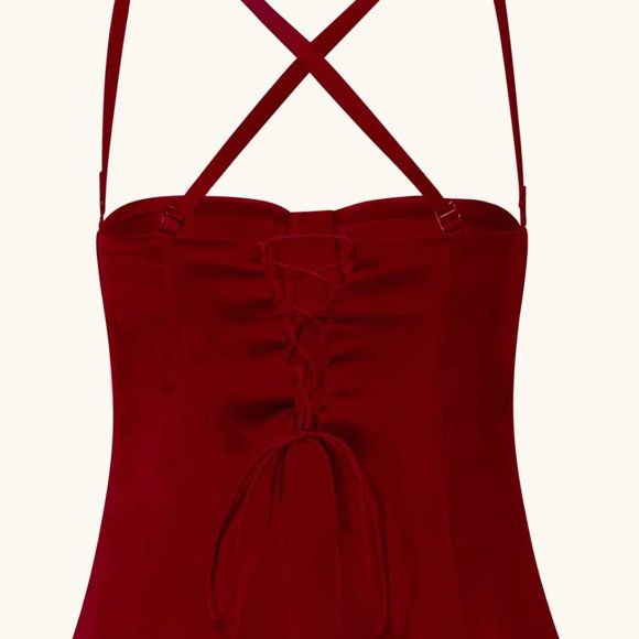 Idah Red Bustier Top - Picture 2 of 6